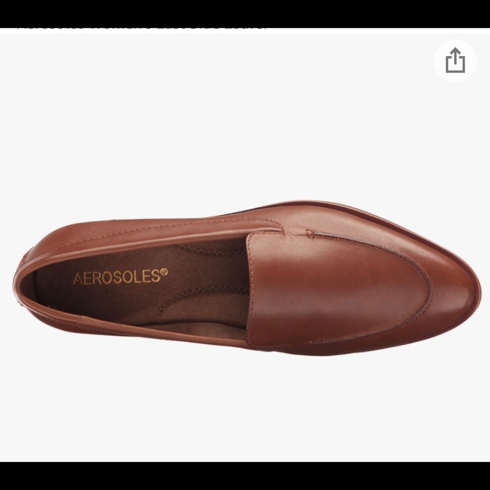 Areosoles Women’s East Side Loafers in Dark Tan Leather